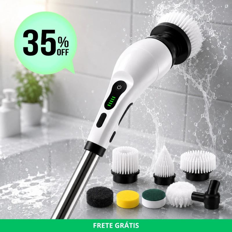 ESCOVA DE LIMPEZA ELÉTRICA - TURBO CLEAN 9X1