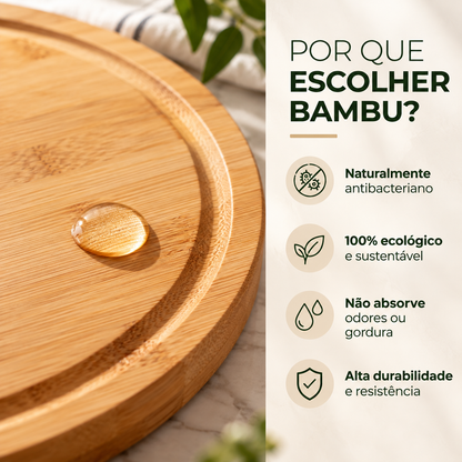 Bandeja Giratória de Bambu Elegance 360°