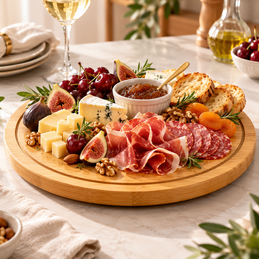 Bandeja Giratória de Bambu Elegance 360°