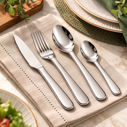 Faqueiro Elegance – 24 Peças em Aço Inox