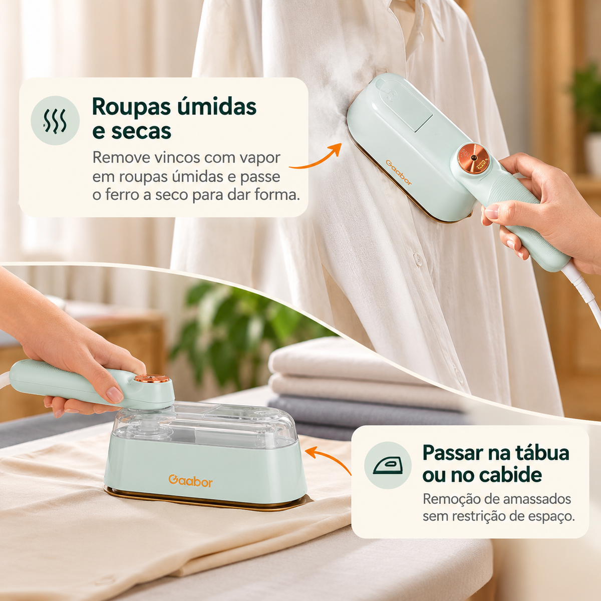 Ferro a Vapor Compact 4 em 1