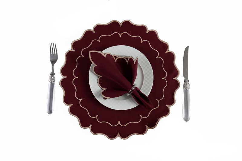 "Kit Americano 4 Peças: Sousplats e Guardanapos - Eleve a Elegância e Sofisticação da Sua Mesa de 2 Lugares!
