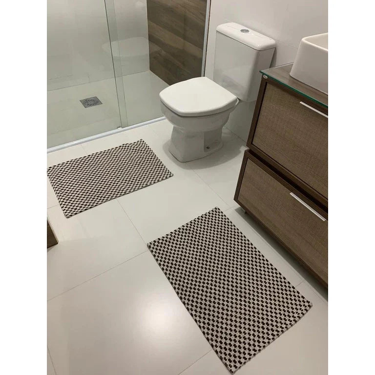 Tapete para Banheiro com 2 Peças 100% Algodão