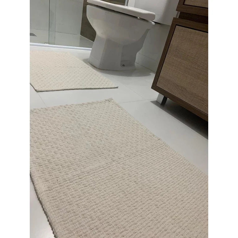 Tapete para Banheiro com 2 Peças 100% Algodão