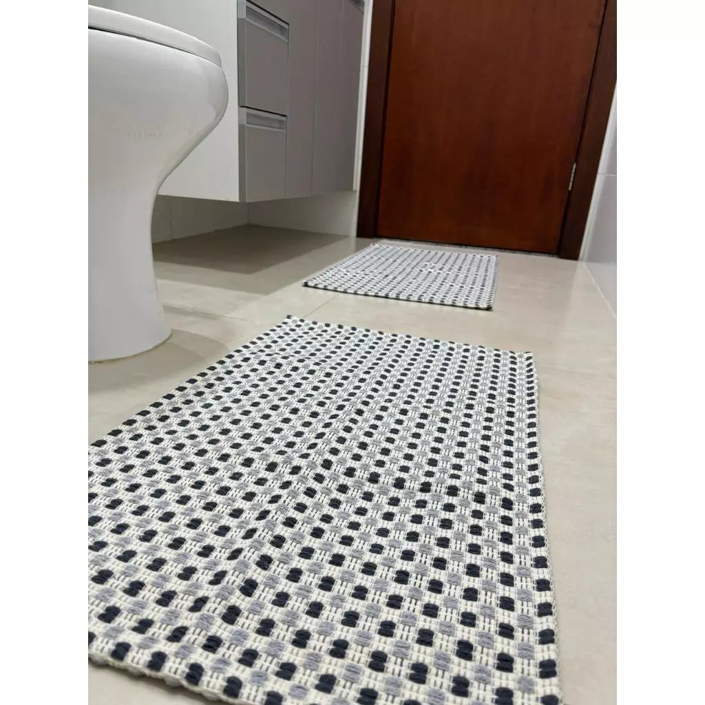 Tapete para Banheiro com 2 Peças 100% Algodão