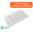 Kit 10 Organizador Multiuso Modular Gavetas Acrilico Cristal Rebirth
