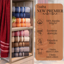 Jogo Toalha de Banho 4 Peças 100% Algodão Grossa Felpuda Super Macia Excelente Absorção New Premier Habitat