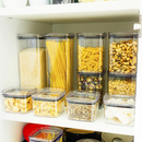 Kit 10 Organizadores Pote Hermético Empilhável em Acrílico Organizador para Alimentos