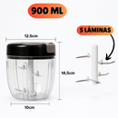 Processador Manual de Alimentos 900 ml Triturador Grande Alho Cebola Legumes Carne