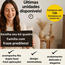 Kit 3 Quadros Cabeceira Família Coração Geométrico Amor + Frase de Parede Variados Sala + 2 Mini aplique coração