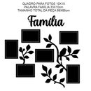 Porta Retrato de Parede Familia Galhos Mural Com 6 Espaços Para Fotos em Mdf Black Friday