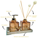 Kit Lavabo Vidro 250ml Luxo Com Bandeja