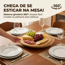 Bandeja Giratória de Bambu