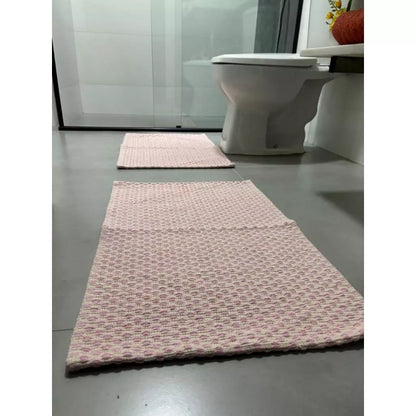 Tapete para Banheiro com 2 Peças 100% Algodão