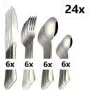 Faqueiro de Mesa Premium 24 Peças Em Aço Inox