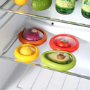 4Pcs Caixa de Silicone Armazenamento Frutas/Legumes: Reutilizável, Mantém Cebola/Abacate Frescos