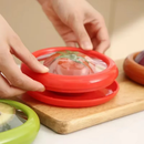 4Pcs Caixa de Silicone Armazenamento Frutas/Legumes: Reutilizável, Mantém Cebola/Abacate Frescos
