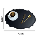 KIT4 Europeu Jogo Americano Preto PU Kit Mesa Posta Janta B1064