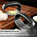 Kit 2 Utensílios para Cozinha Inox: Triturador de Alho e Amassador de Batata