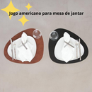 Jogo Americano Sousplat De Mesa em Sintético Decoração Organico