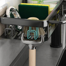 Kit até 2 Organizador Porta Detergente Condimentos Prateleira Suspensa Moderna Rack Suporte cozinha Preto Sem Furo
