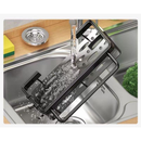 Kit até 2 Organizador Porta Detergente Condimentos Prateleira Suspensa Moderna Rack Suporte cozinha Preto Sem Furo