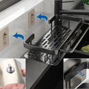 Kit até 2 Organizador Porta Detergente Condimentos Prateleira Suspensa Moderna Rack Suporte cozinha Preto Sem Furo